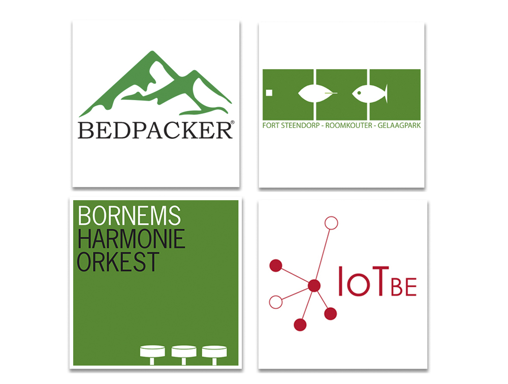 logos bedpacker, roomkouter, bornems harmonie orkest en iotbe